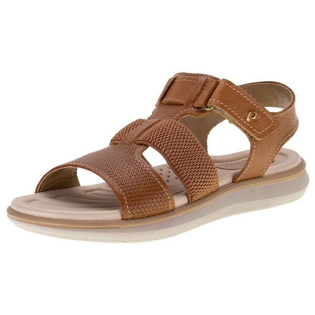 Sandália Feminina Flat Pegada 232834 CARAMELO 34