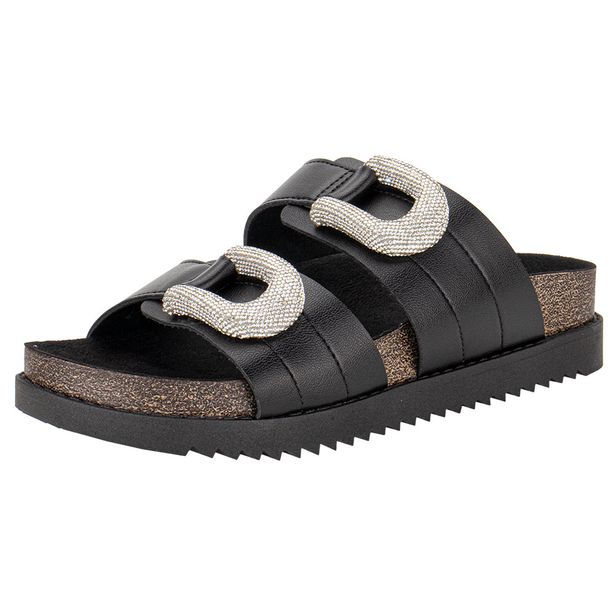 Sandália Feminina Conforto Moleca 5500107 PRETO 34