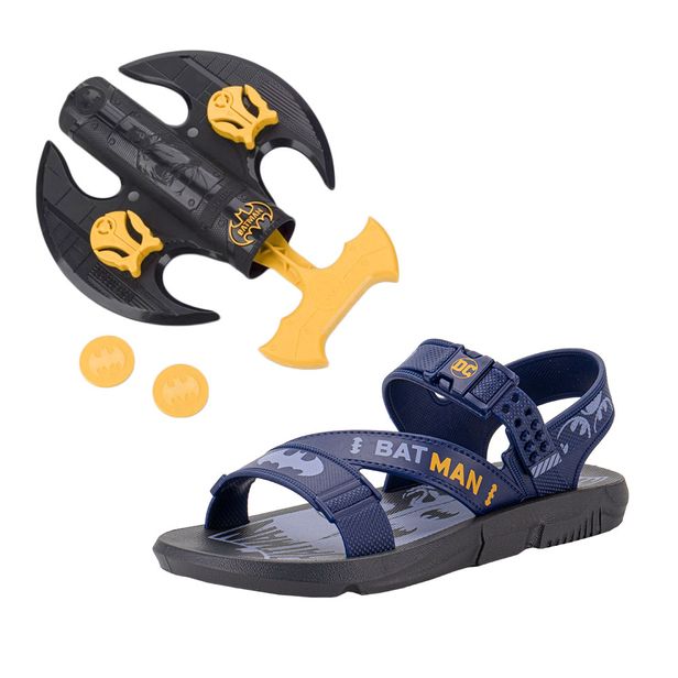 Kit Papete Infantil Batman e Lançador Grendene Kids 23111 MARINHO 31