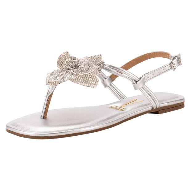 Sandália Feminina Flat Vizzano 6447218 PRATA 34