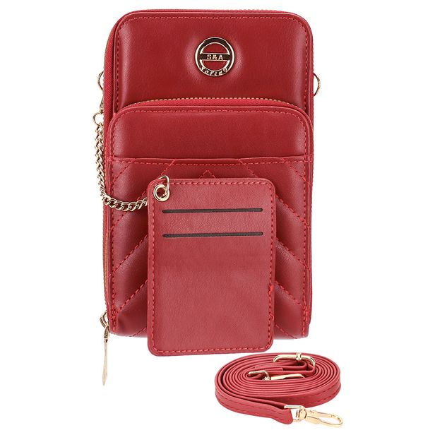 Bolsa Feminina Transversal H.E SQ23100 VERMELHO