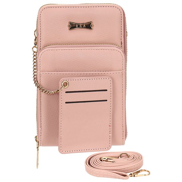 Bolsa Feminina Transversal H.E SQ2397 ROSA