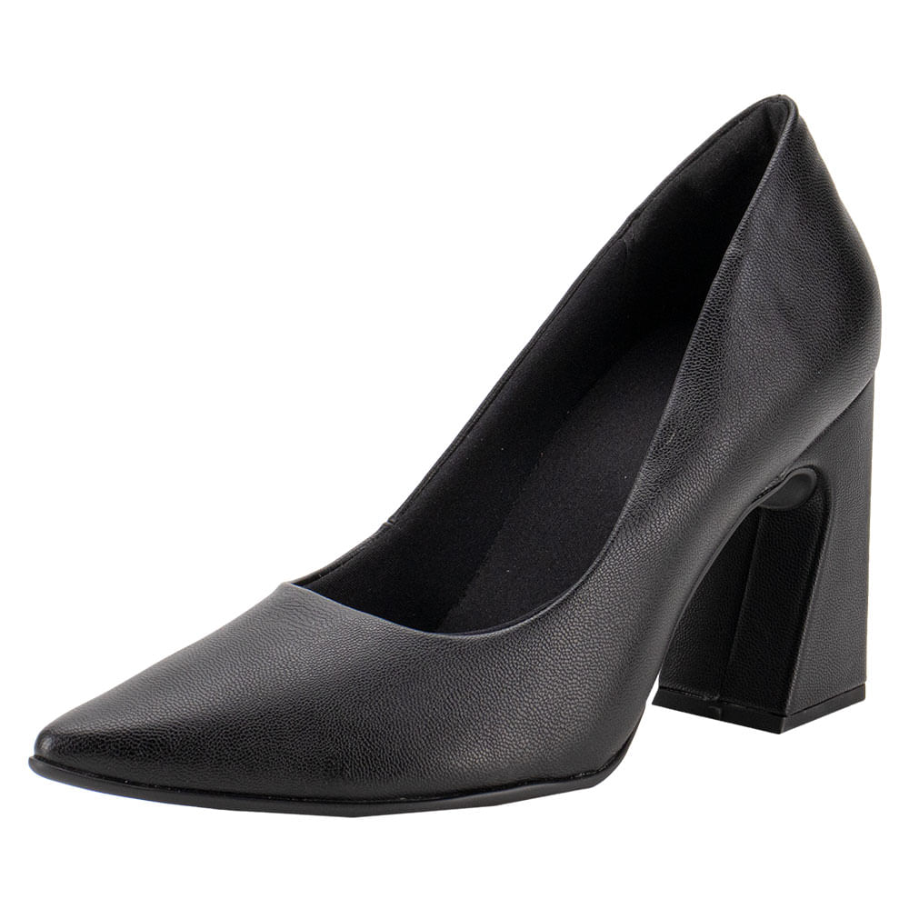 Sapato Feminino Salto Grosso Piccadilly 749101 PRETO cloviscalcados