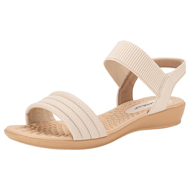 Sandália Feminina Flat Piccadilly 500378 MARFIM 37