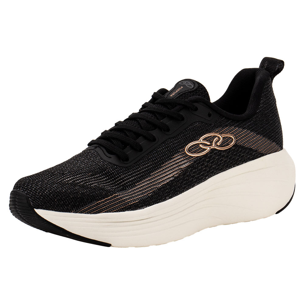 Tênis Feminino Purpura Olympikus 43717362 PRETO/BEGE cloviscalcados