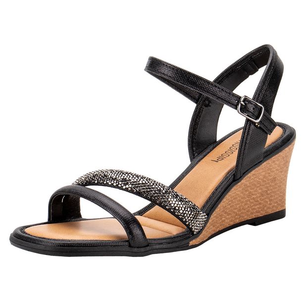 Sandália Feminina Anabela Mississipi MB893 PRETO 34