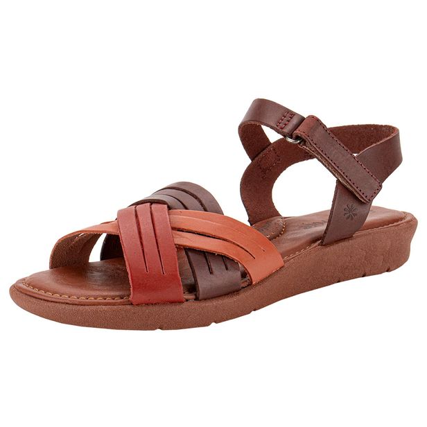 Sandália Feminina Flat New Face 39503 VINHO 34