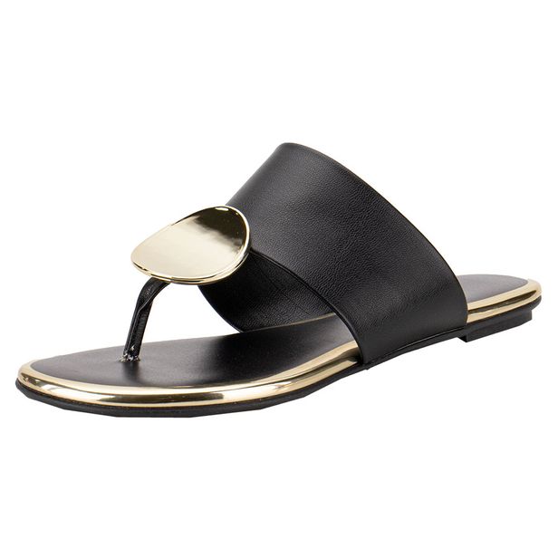 Tamanco Feminino Flat Beira Rio 8367657 PRETO 34