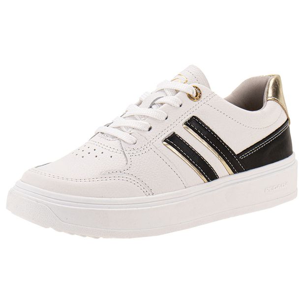 Tênis Feminino Casual Pegada 211302 BRANCO/PRETO 34