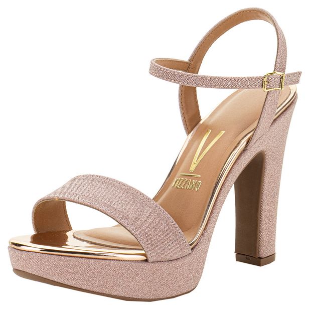 Sandália Feminina Salto Alto Vizzano - 6292200 BRONZE 01 34