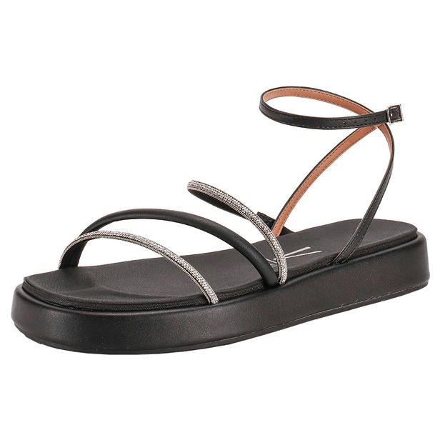 Sandália Feminina Flat Vizzano 6506107 PRETO 36