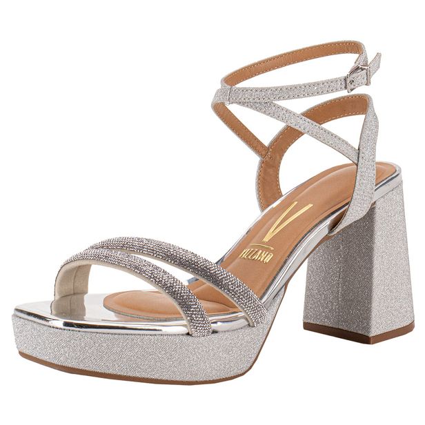 Sandália Feminina Meia Pata Vizzano 6472213 PRATA 35