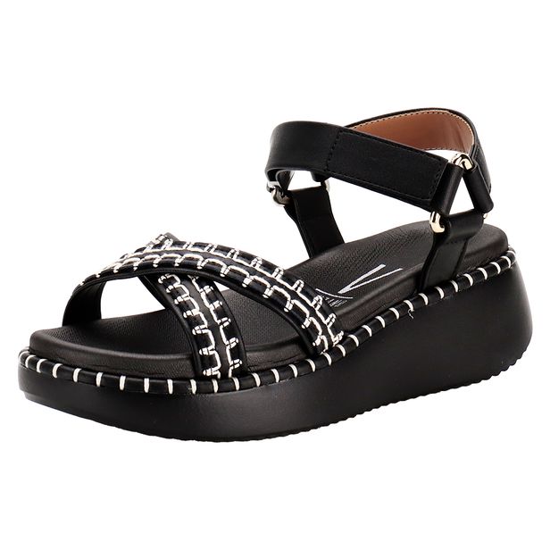 Sandália Feminina Anabela Vizzano 6519102 PRETO 34
