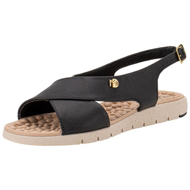 Sandália Feminina Flat Modare 7162203 PRETO 34