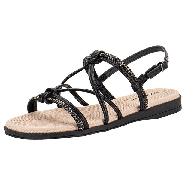 Sandália Feminina Flat Piccadilly 513011 PRETO 34