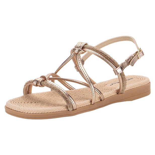 Sandália Feminina Flat Piccadilly 513011 BRONZE 34