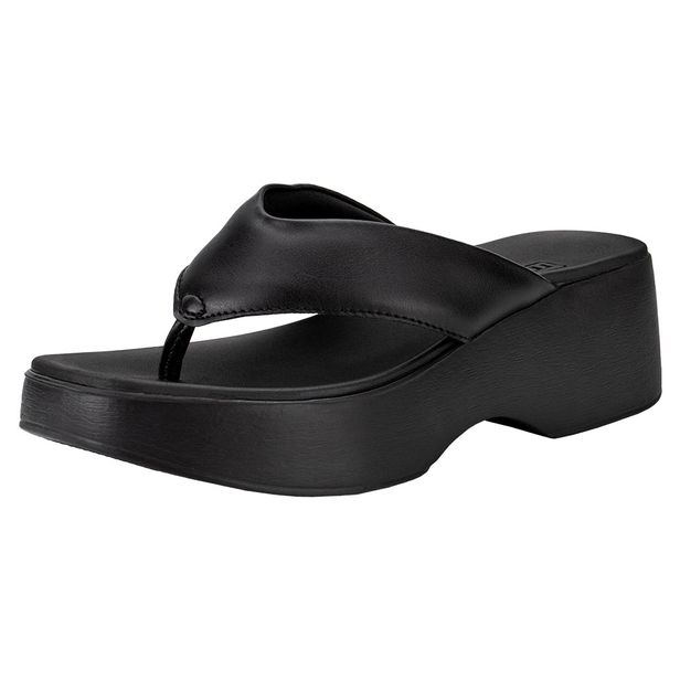 Tamanco Feminino Salto Grosso Moleca 5503105 PRETO 35