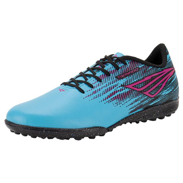 Chuteira Masculina Society Tornado Penalty 242286 AZUL/ROSA 38