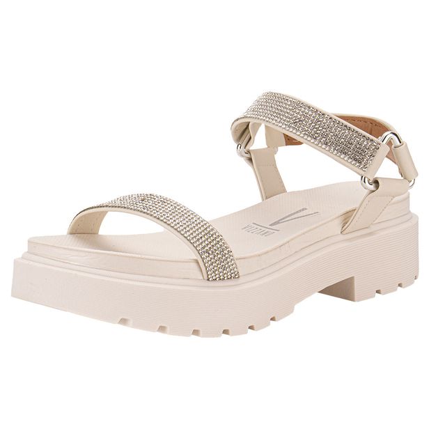 Sandália Feminina Salto Grosso Vizzano 6499103 MARFIM 34