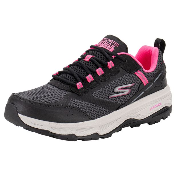 Tênis Feminino Go Run Trail Altitude Skechers 128200 PRETO/ROSA 34