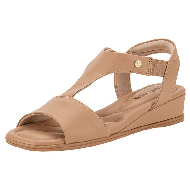 Sandália Feminina Anabela ComfortFlex 70403 SALMÃO 36