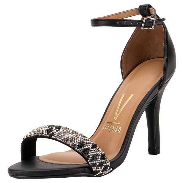 Sandália Feminina Salto Fino Vizzano 62491003 PRETO 36