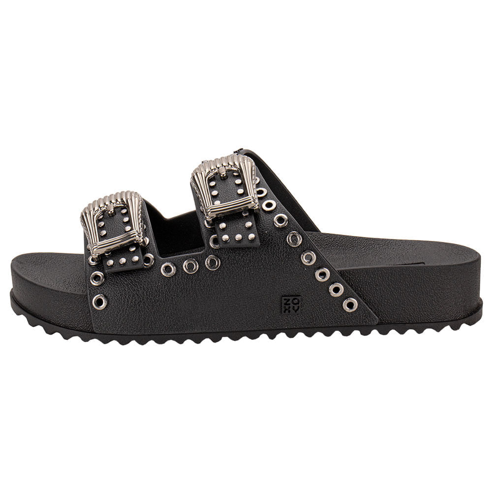 Sandália Feminina Conforto Hold Zaxy 19069 PRETO - cloviscalcados