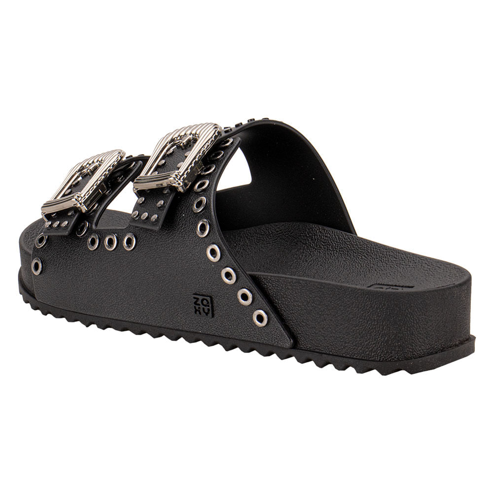 Sandália Feminina Conforto Hold Zaxy 19069 PRETO - cloviscalcados