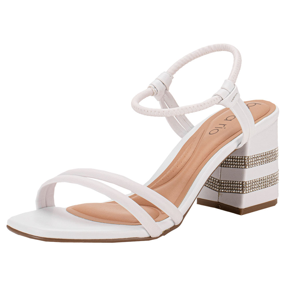 Sandália Feminina Salto Grosso Beira Rio 8436513 BRANCO