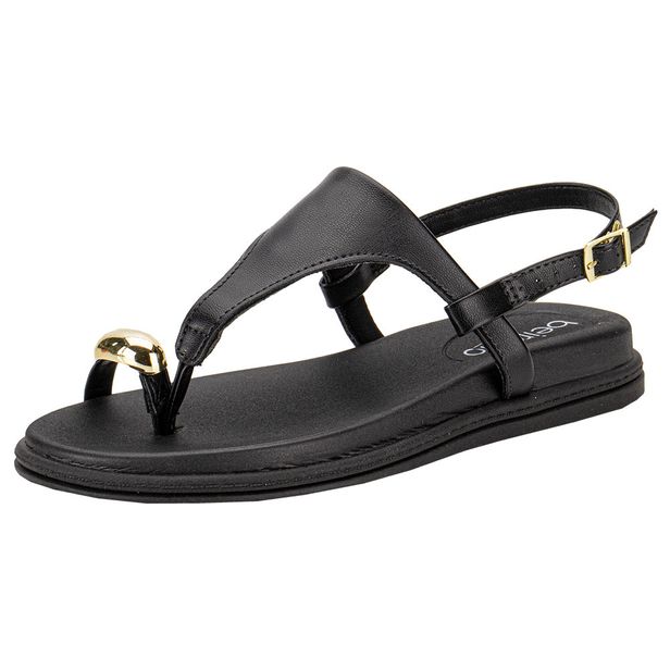 Sandália Feminina Flat Beira Rio 8513313 PRETO 34