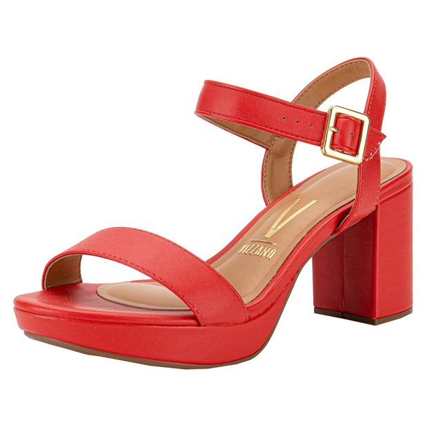 Sandália Feminina Meia Pata Vizzano 6425110 VERMELHO 37