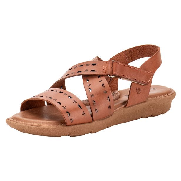 Sandália Feminina Flat New Face 39518 CARAMELO 36
