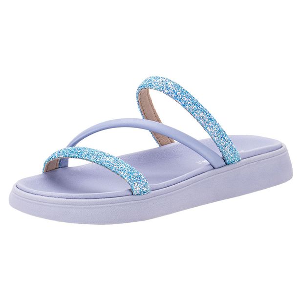 Sandália Feminina Flat Moleca - 5469121 AZUL 34