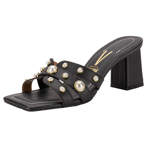 Tamanco Feminino Salto Grosso Vizzano 6455130 PRETO 35