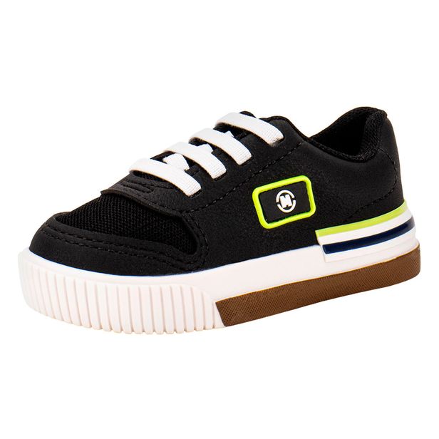 Tênis Infantil Masculino Baby Molekinho 2615119 PRETO/VERDE 20