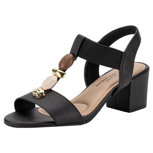 Sandália Feminina Salto Grosso Modare 7109465 PRETO 34
