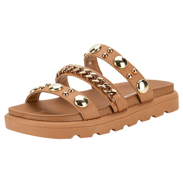 Tamanco Feminino Flat Vizzano 6510102 CAMEL 35