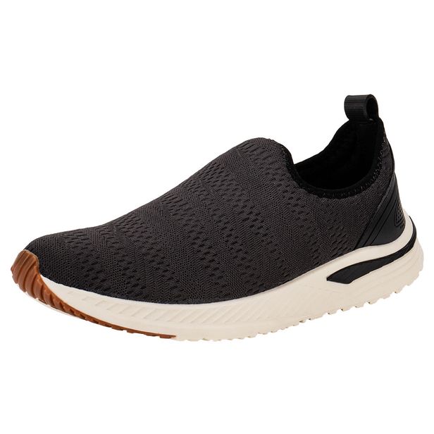 Tênis Masculino Slip On Zeuz 71KX CINZA/PRETO 40