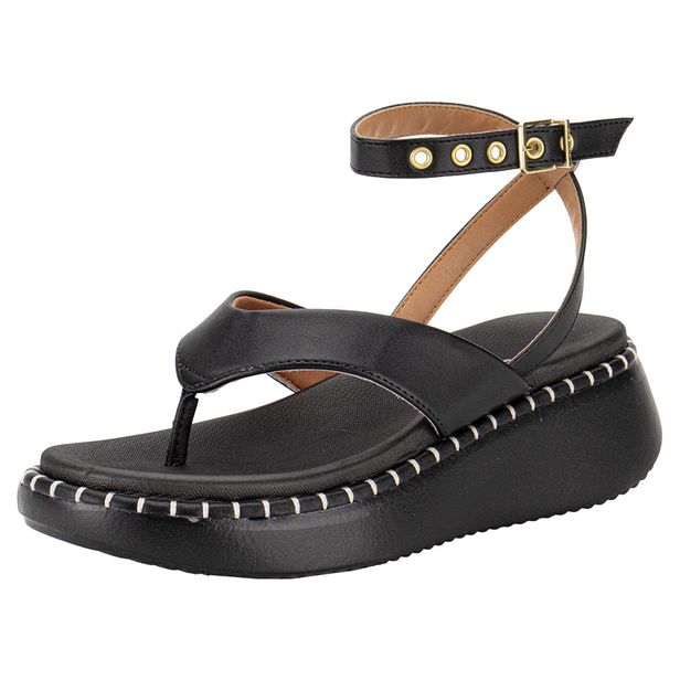 Sandália Feminina Anabela Vizzano 6519100 PRETO 34