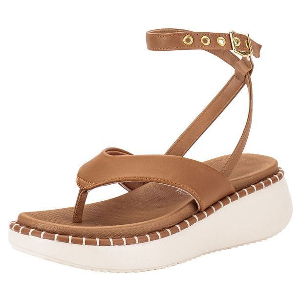 Sandália Feminina Anabela Vizzano 6519100 CAMEL 36