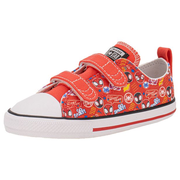 Tênis Infantil Chuck Taylor 2V Homem Aranha Converse All Star CK1310 VERMELHO 19