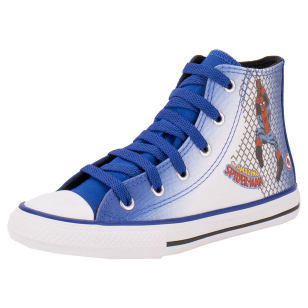 Tênis Infantil Chuck Taylor Homem Aranha Converse All Star CK1307 AZUL/BRANCO 26