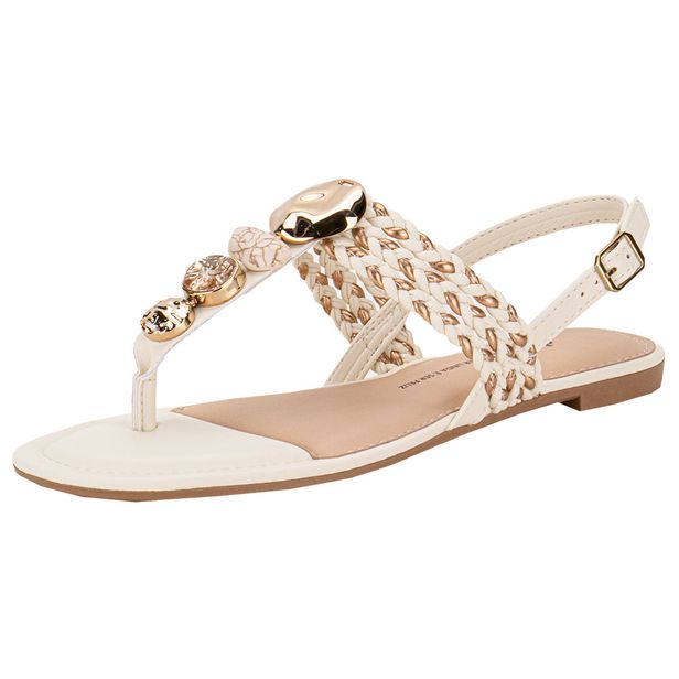 Sandália Feminina Flat Dakota Y7991 MARFIM 38