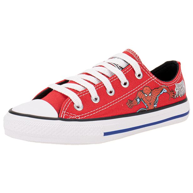 Tênis Infantil Chuck Taylor Homem Aranha Converse All Star CK1308 VERMELHO 26