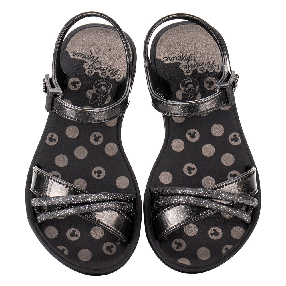 Sandália Infantil Minnie Luminous Grendene Kids 23144 PRETO 28
