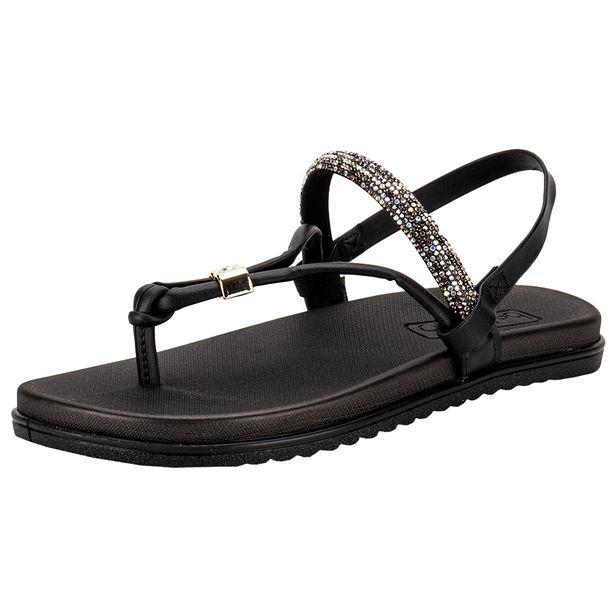 Sandália Feminina Flat Beira Rio 8529204 PRETO 34