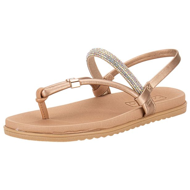 Sandália Feminina Flat Beira Rio 8529204 BRONZE 34