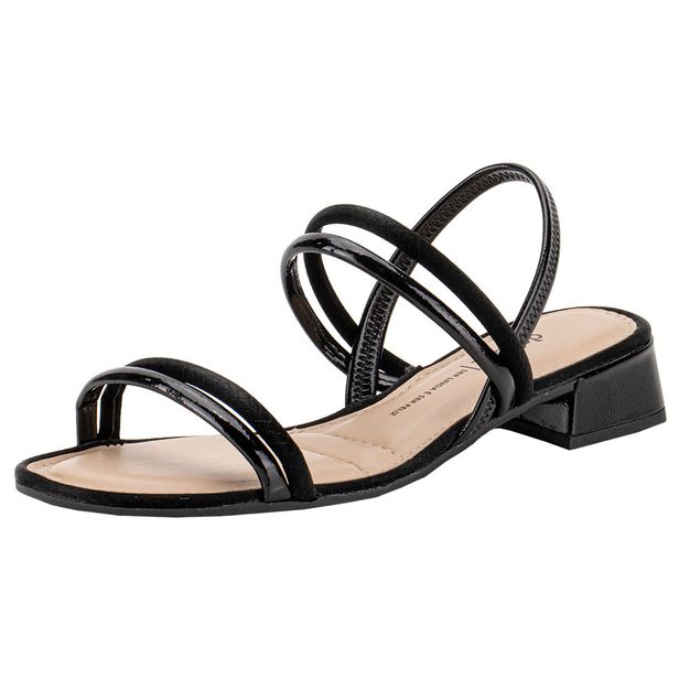 Sandália Feminina Salto Grosso Dakota Y8051 VERNIZ/PRETO 34