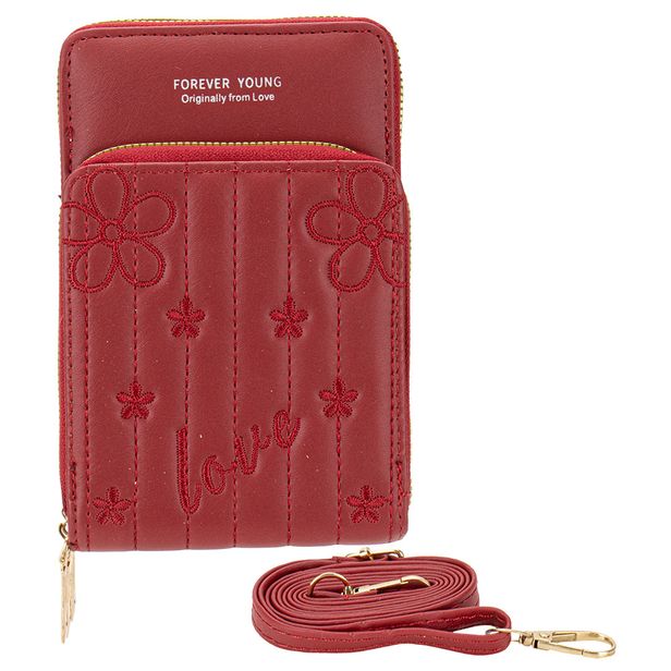 Bolsa Feminina Transversal H.E PR1048 VINHO