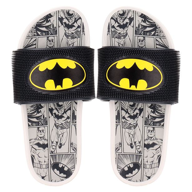 Chinelo Infantil Slide Batman Darkness Grendene Kids 23183 CINZA 26/27
